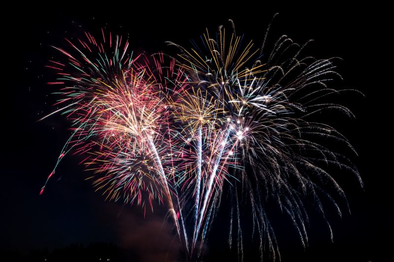 Fireworks in Saundersfoot, Pembrokeshire