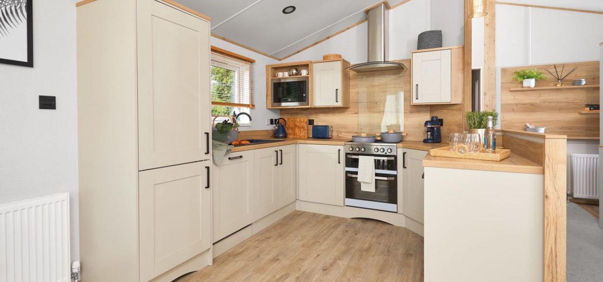 holiday lodge kitchen space