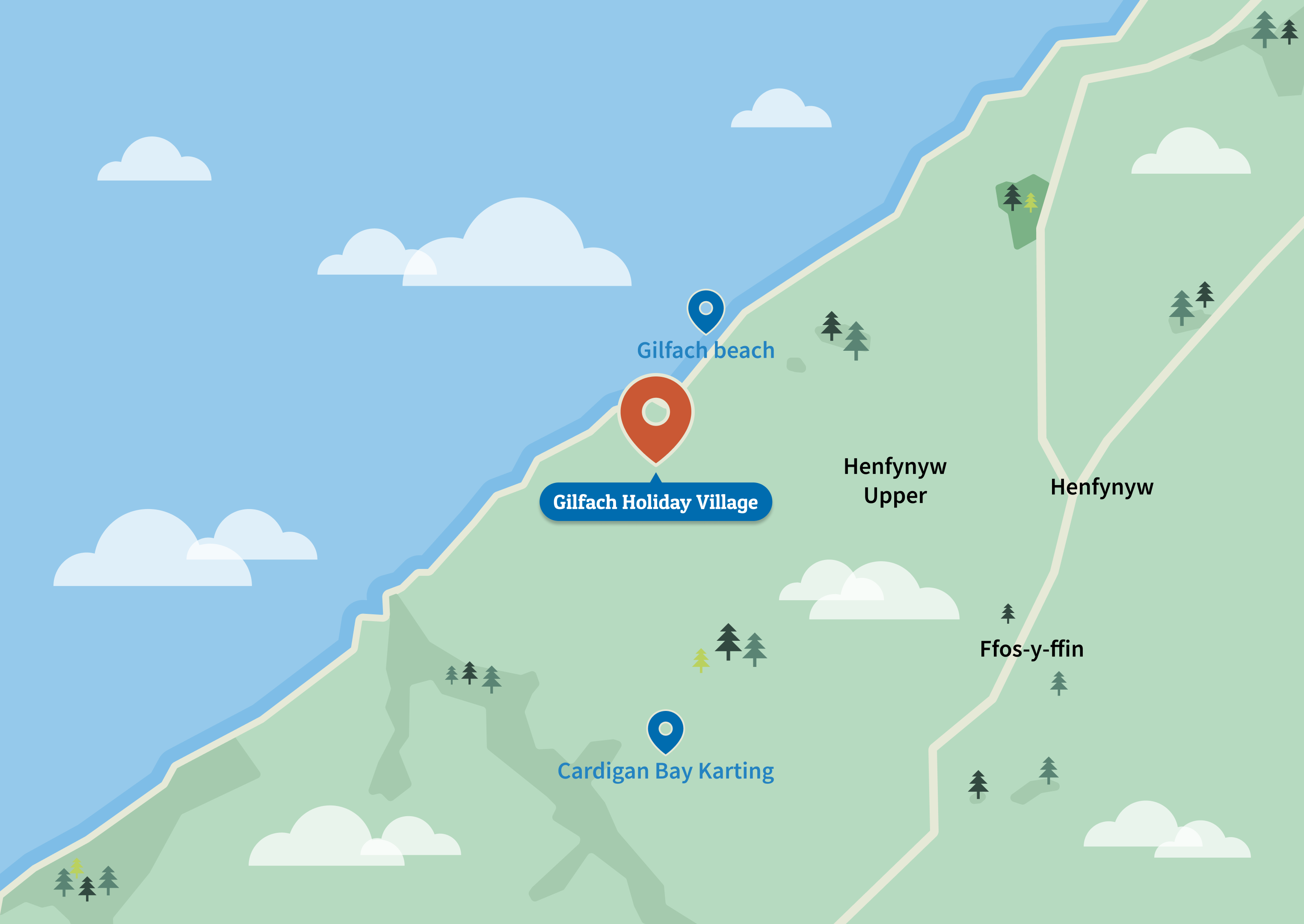 Gilfach Holiday Village Map