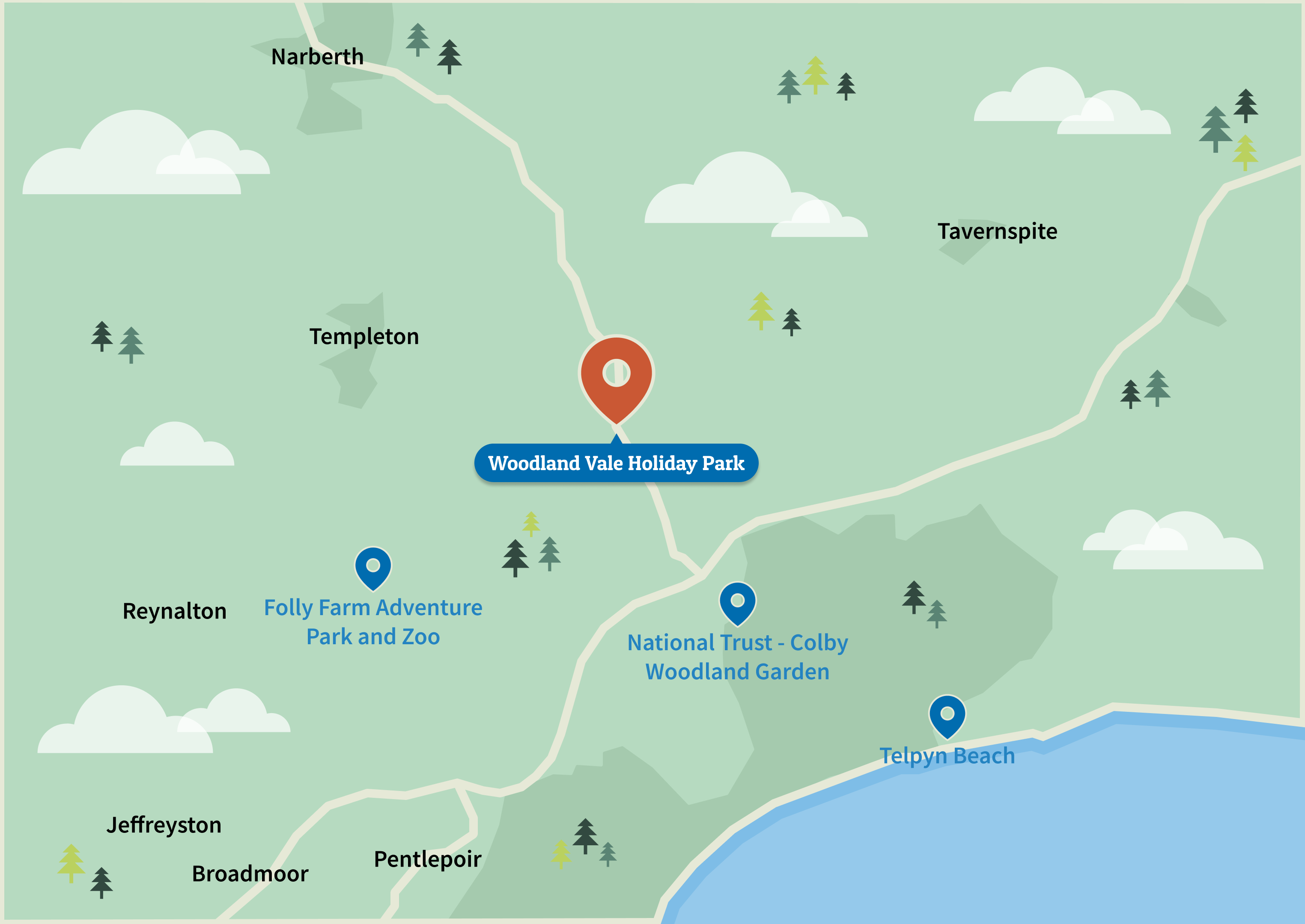 Woodland Vale Holiday Park Map