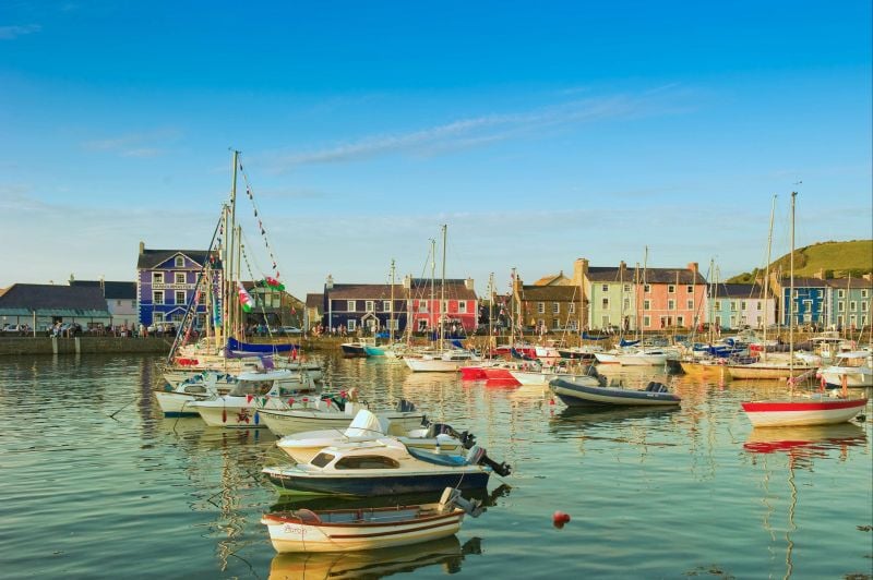 Aberaeron harbour in Mid Wales