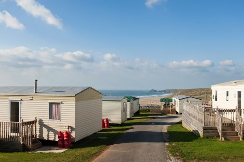 Caravans at Liskey Hill Holiday Park