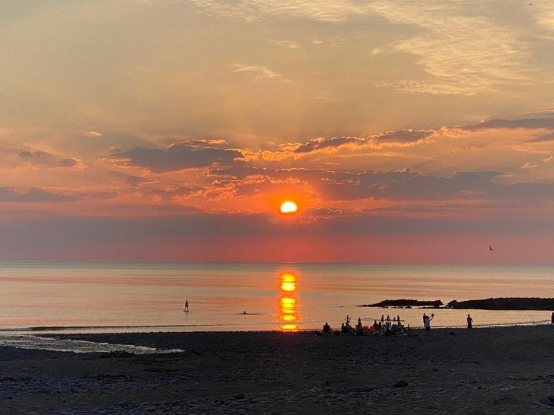 Sunset over Clarach Bay