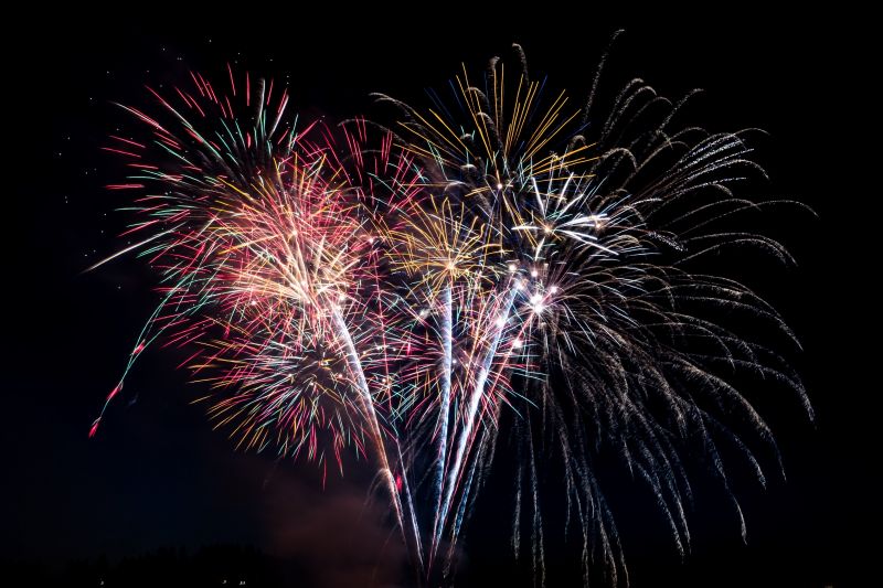 Fireworks in Saundersfoot, Pembrokeshire