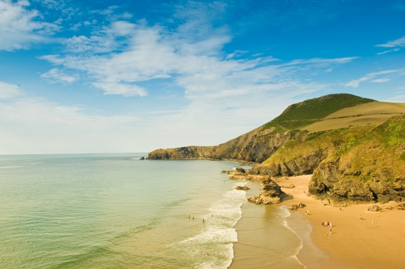 Llangrannog beach west wales