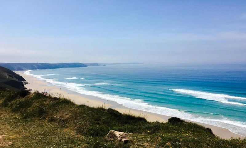 Perranporth beach in Cornwall