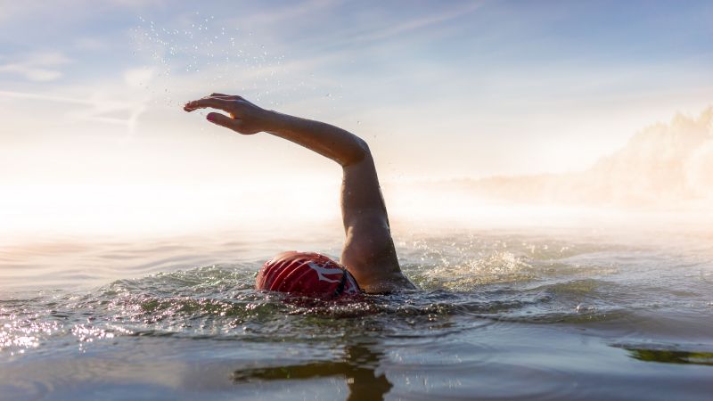 Swimming in the sea by West Wales