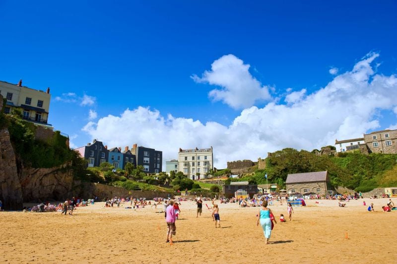 Tenby resort town in Wales