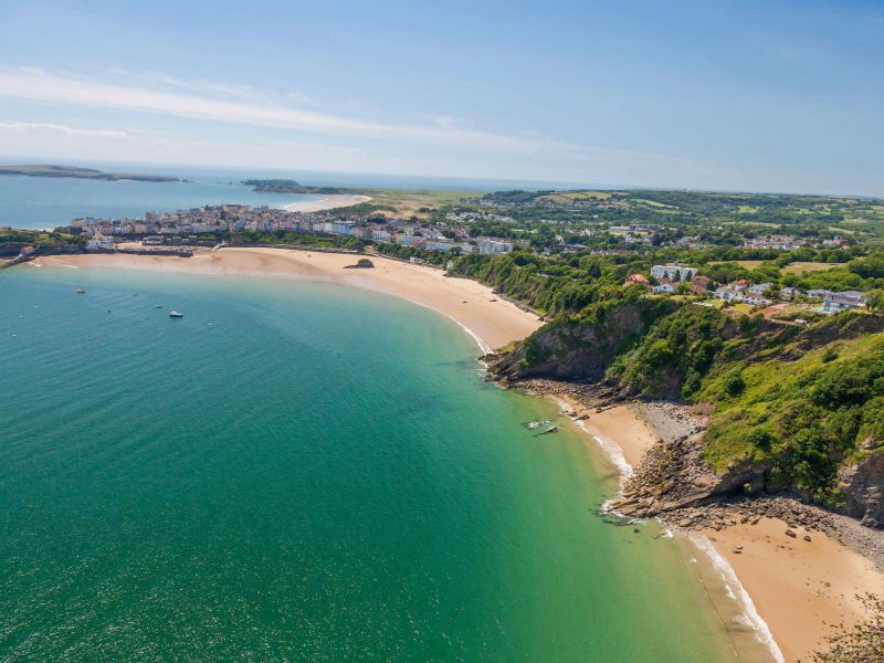 Tenby coastline in Pembrokeshire