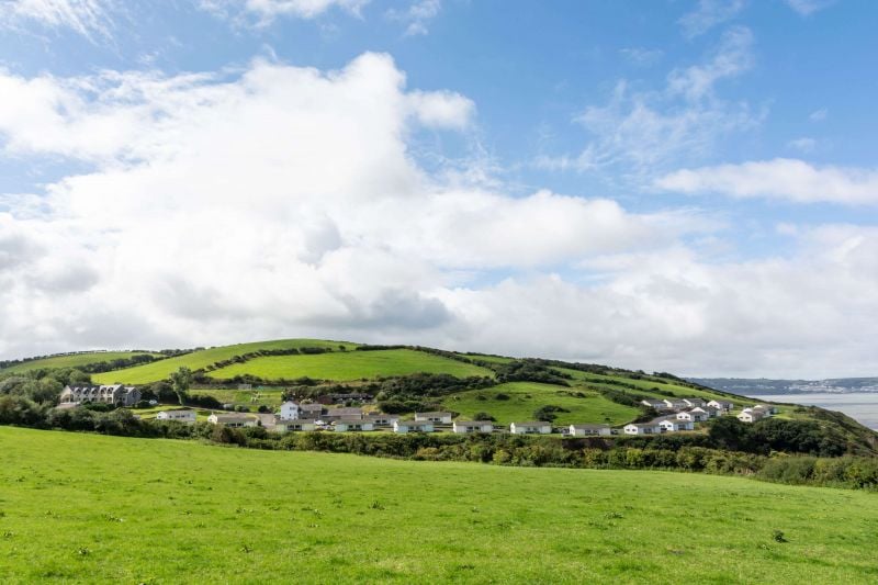 The countryside by Gilfach Holiday Village