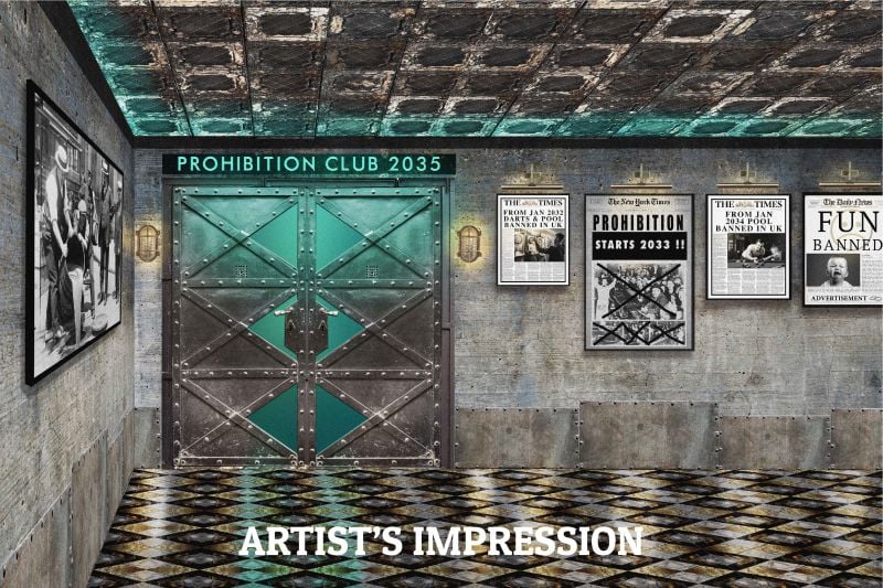 Clarach Bay Prohibition Club Artists Impression
