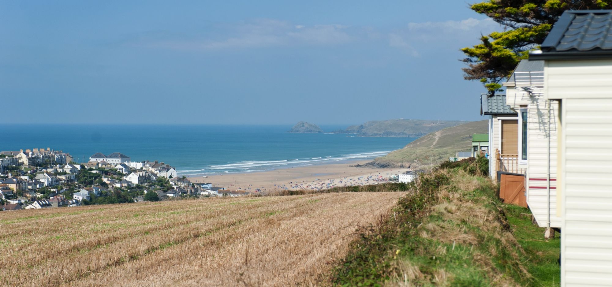 caravan holiday liskey hill - beach view