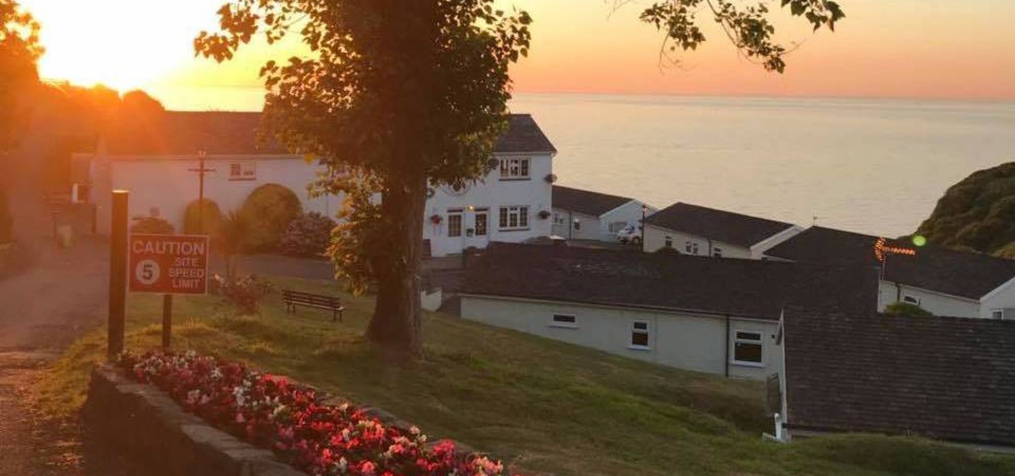 A sunset at Gilfach Holiday Village