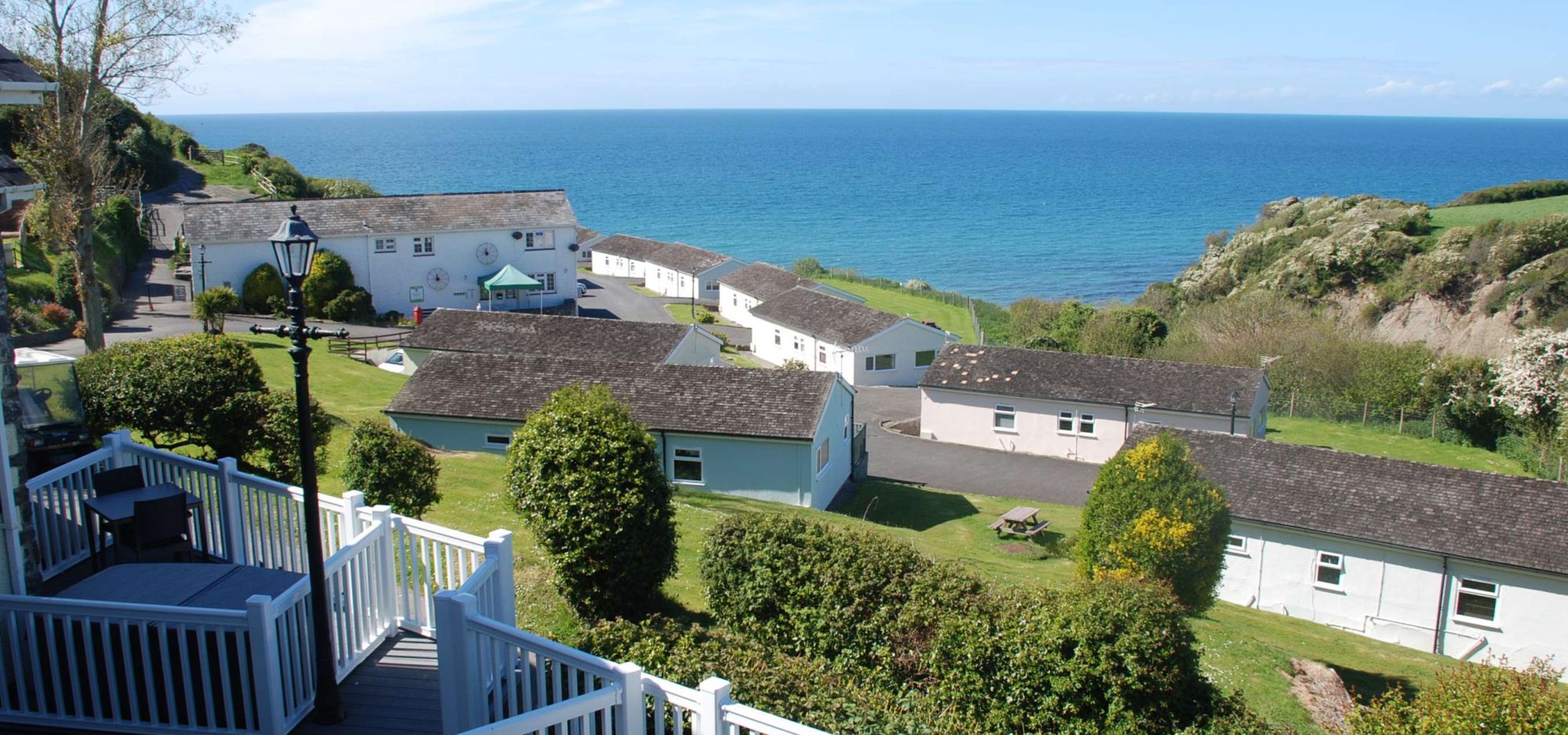 The view of the Irish Sea from Gilfach Holiday Village