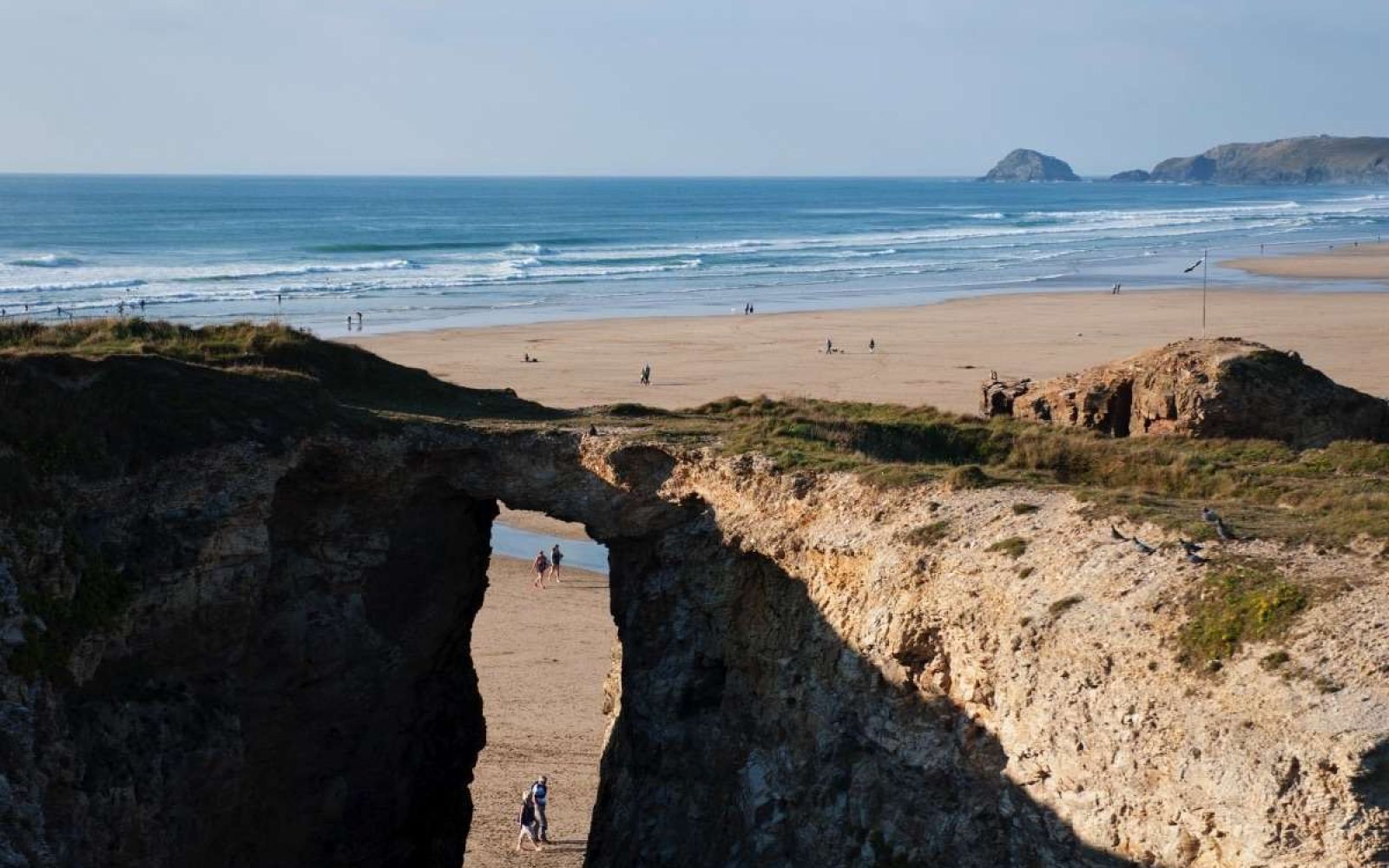 Perranporth beach near liskey hill holiday park